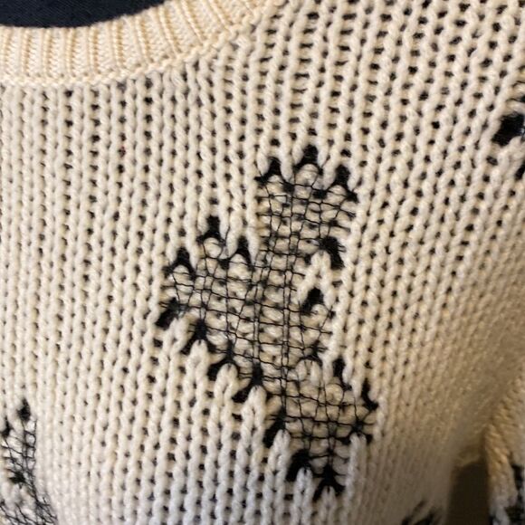 Saint Laurent Men’s Small Cashmere Knit Distressed Sweater Stitched Holes - Picture 3 of 7